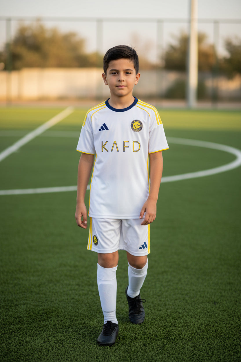 Al Nassr Home 25/26 Kids Kit with Socks