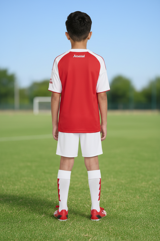 Arsenal Home 2025/26 kids jersey and shorts premium quality