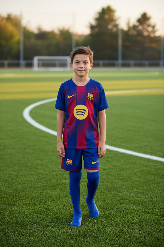 Barcelona Home 25/26 Kids Kit with Socks
