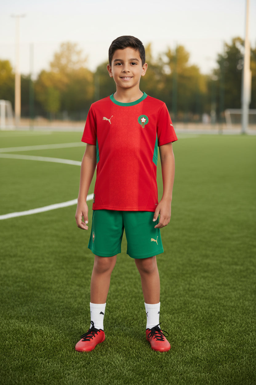 Morocco Home 2024/25 kids football kit official design