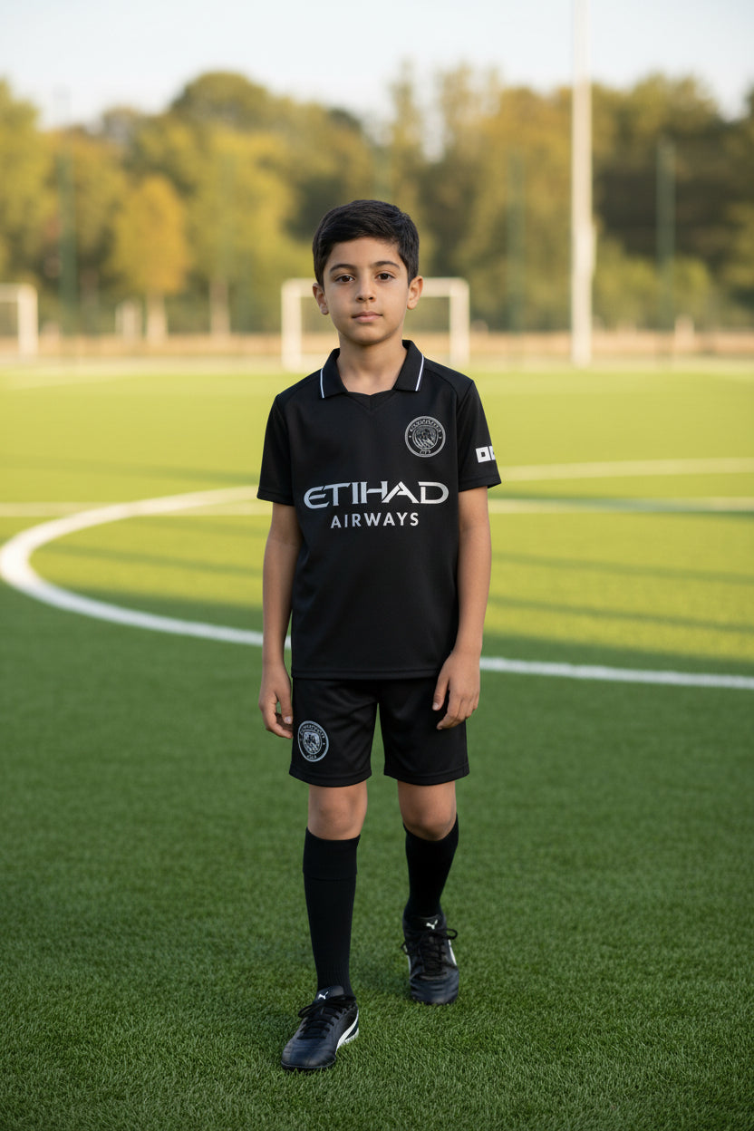 Manchester City Away 2025/26 Kids Mini Kit