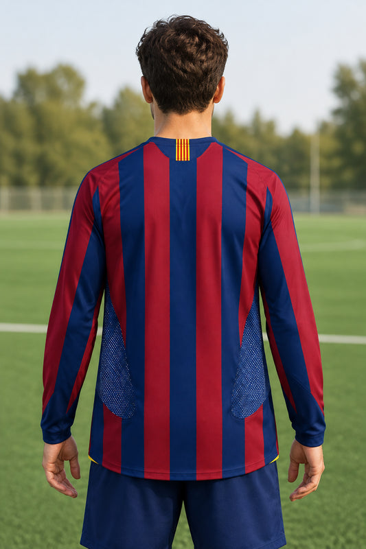Barcelona Home 05/06 Long Sleeve Retro Jersey
