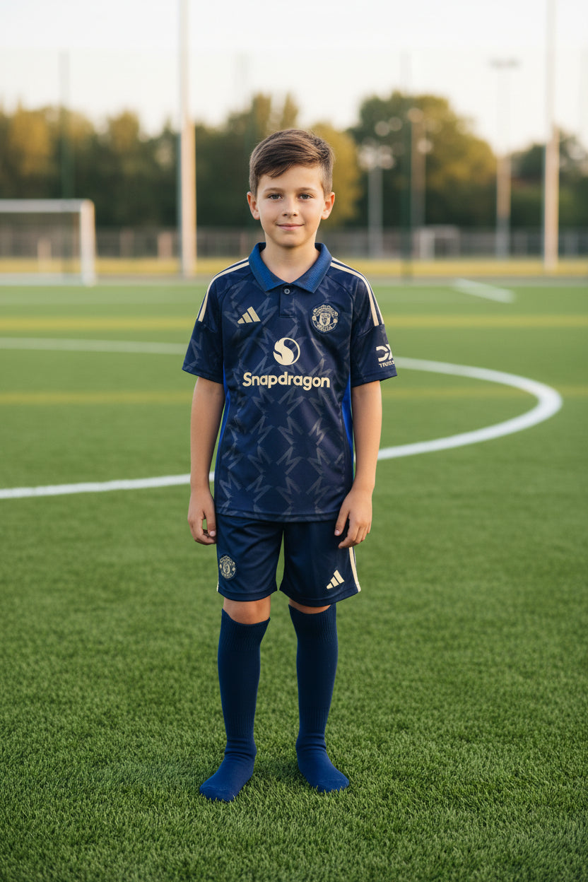MANCHESTER UNITED AWAY 24/25 KIDS KIT | WITHOUT LOGO