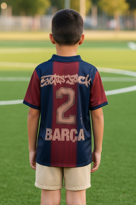 Barcelona Retro Home 00/01 Skeleton kids premium quality design