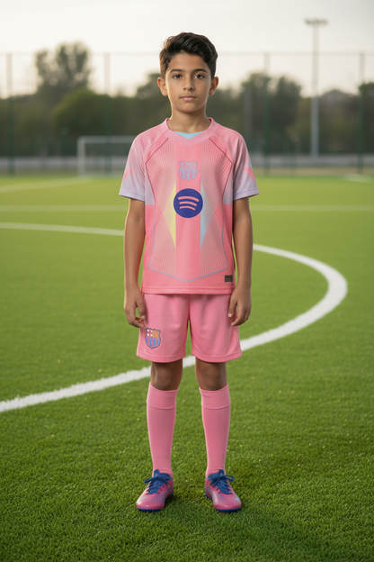 Barcelona Pink 2025/26 Kids Mini Kit