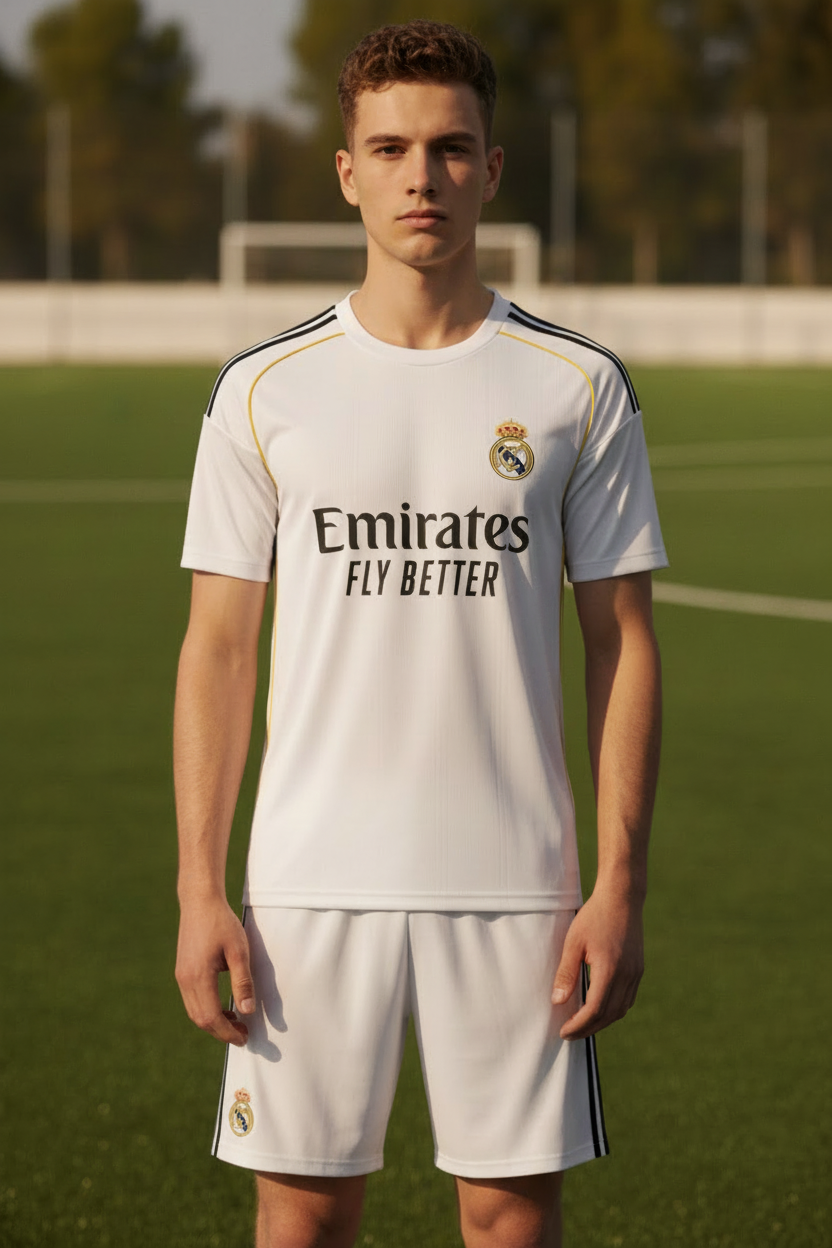 Real Madrid Home 2025/26 Shirt And Short